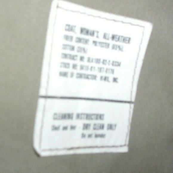 14R WOMENS US MARINE CORP ISSUE COAT ALL WX TRENCH JACKET OVERCOAT 21 SI 407 - Picture 9 of 12